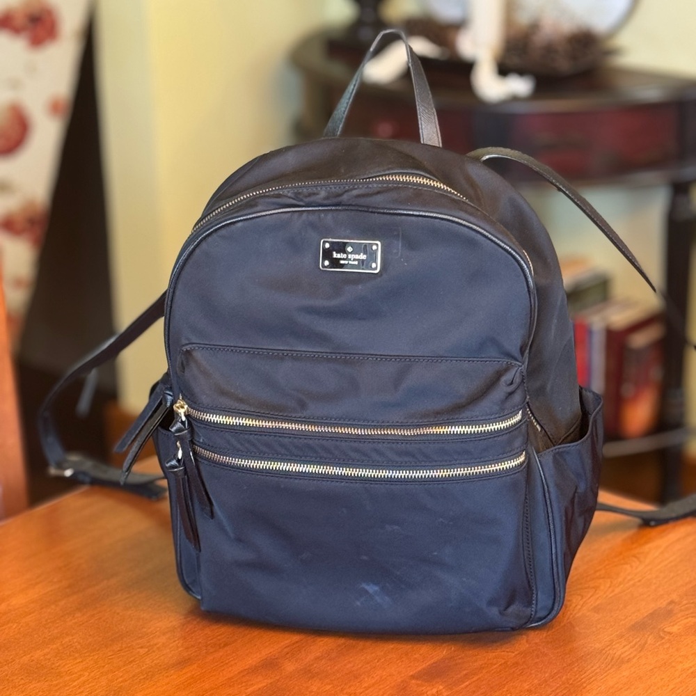 Kate Spade ♠️ Black Nylon Backpack